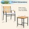 3 Pieces Outdoor Furniture Set Acacia Wood Patio Conversation Set with Cushions-White